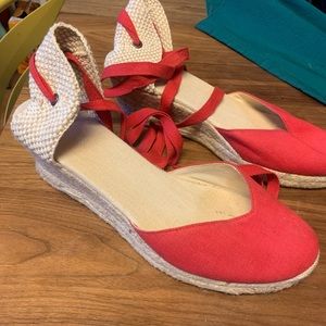 SOLUDOS red wedge espadrilles | size 9.5